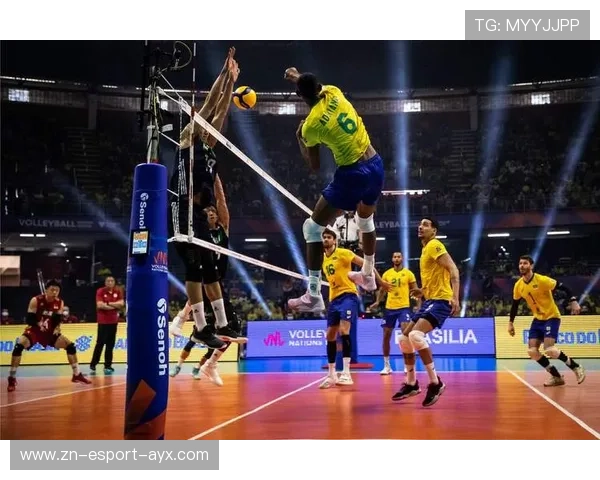 巴西男排快球配合精准直落三分，重燃赛场激情